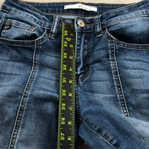 KanCan Women's Jeans Size 3/25 26x25 Measured Mid Rise Skinny Blue Denim - Picture 7 of 16